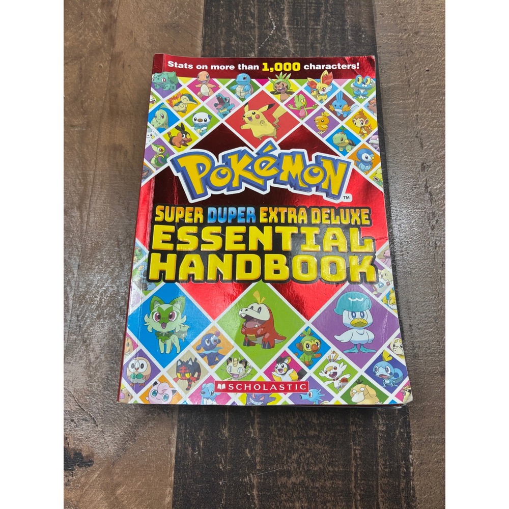 Pokemon Super Duper Extra Deluxe Essential Handbook Scholastic Guide 1000+ Stats